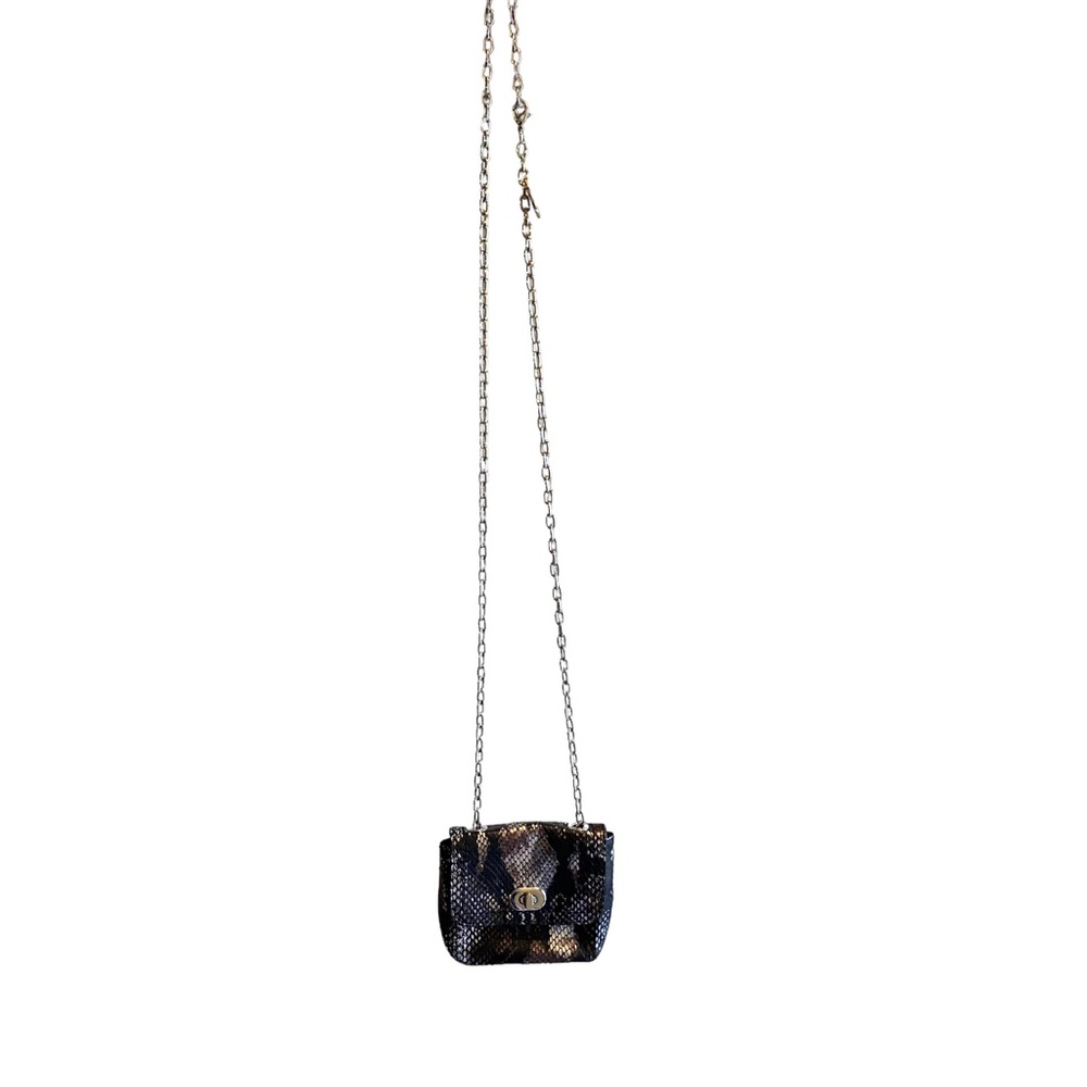 ⭐️ BANANA REPUBLIC Snakeskin Metallic Mini Crossbody Chain Strap - Picture 2 of 9